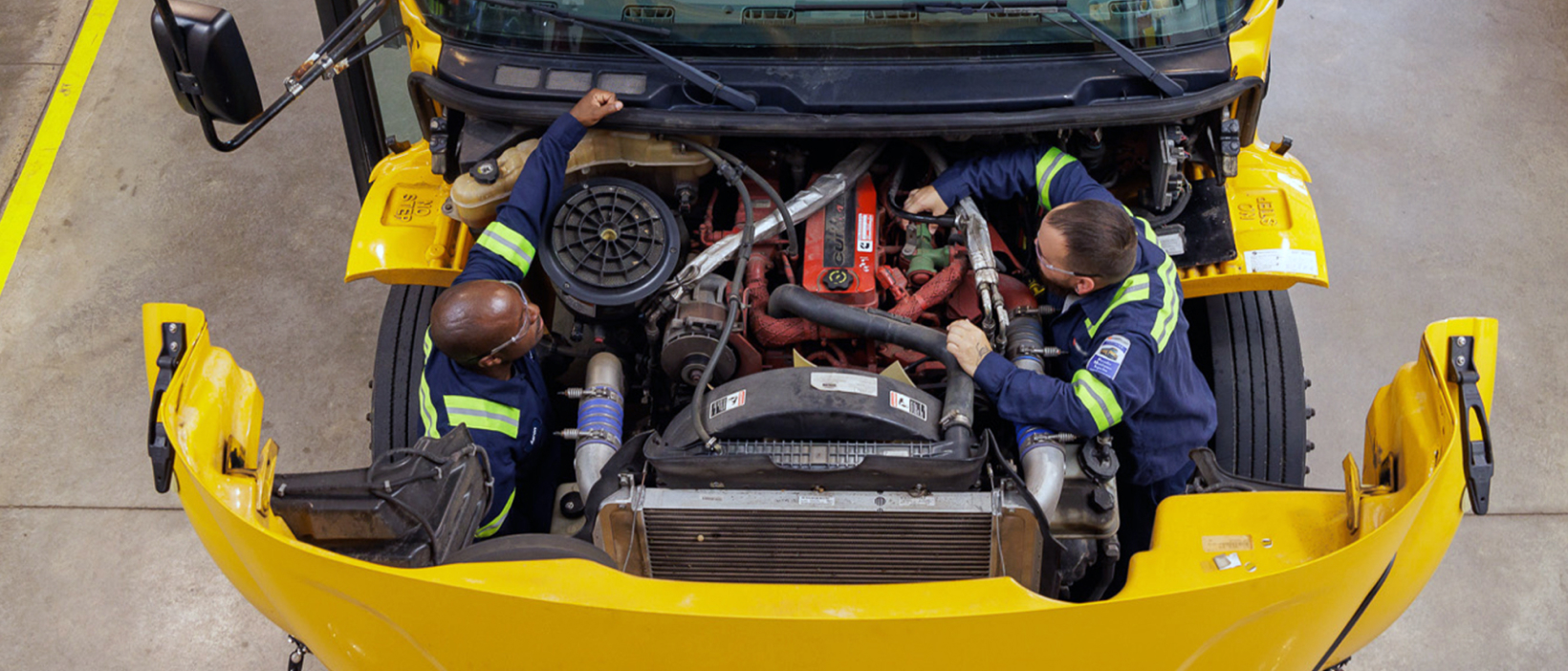School Bus engine