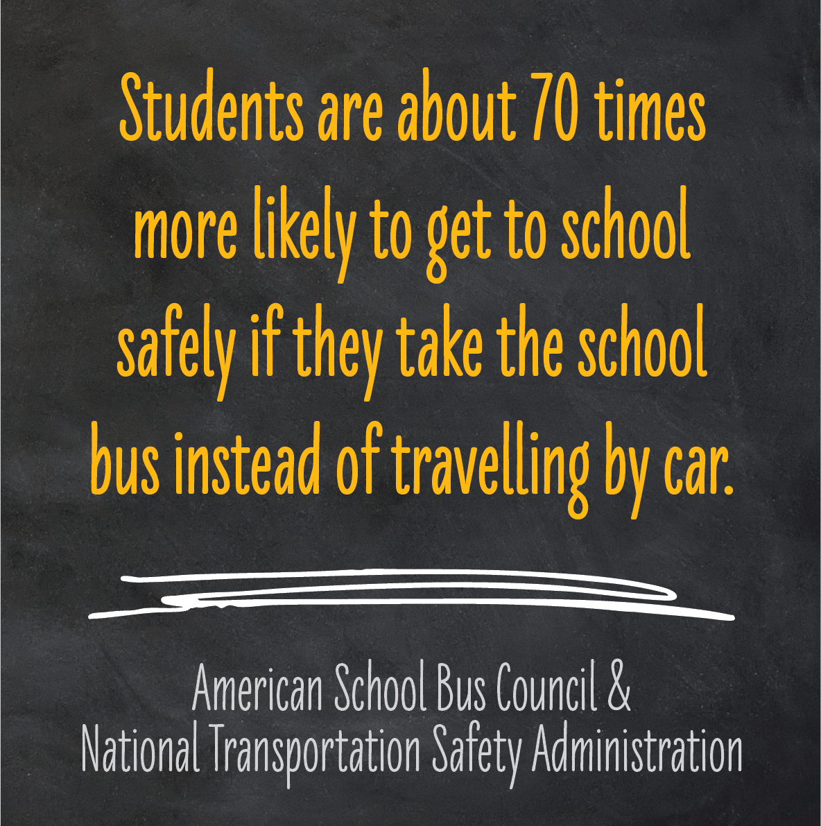 Kids 70x safer in bus than car